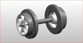 NPE NZ33251 - H0 Radsatz-Doppelspeiche Grau - Ø 10 mm
